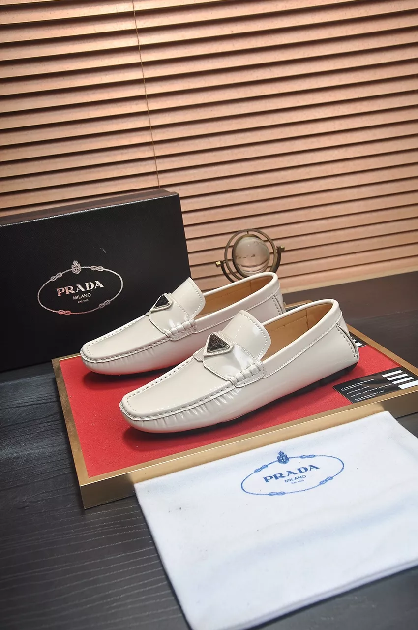 Bright 8805 Prada Leather Shoes For Men
