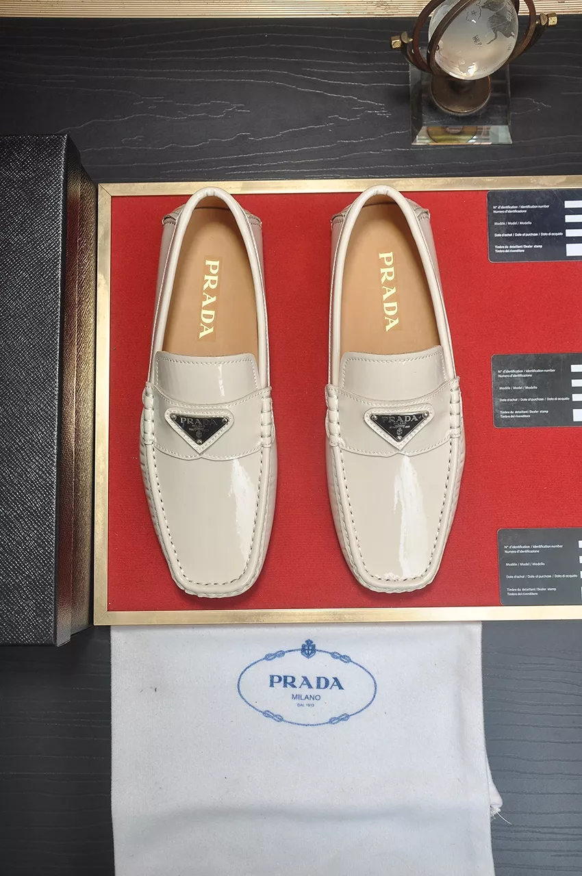 Bright 8805 Prada Leather Shoes For Men