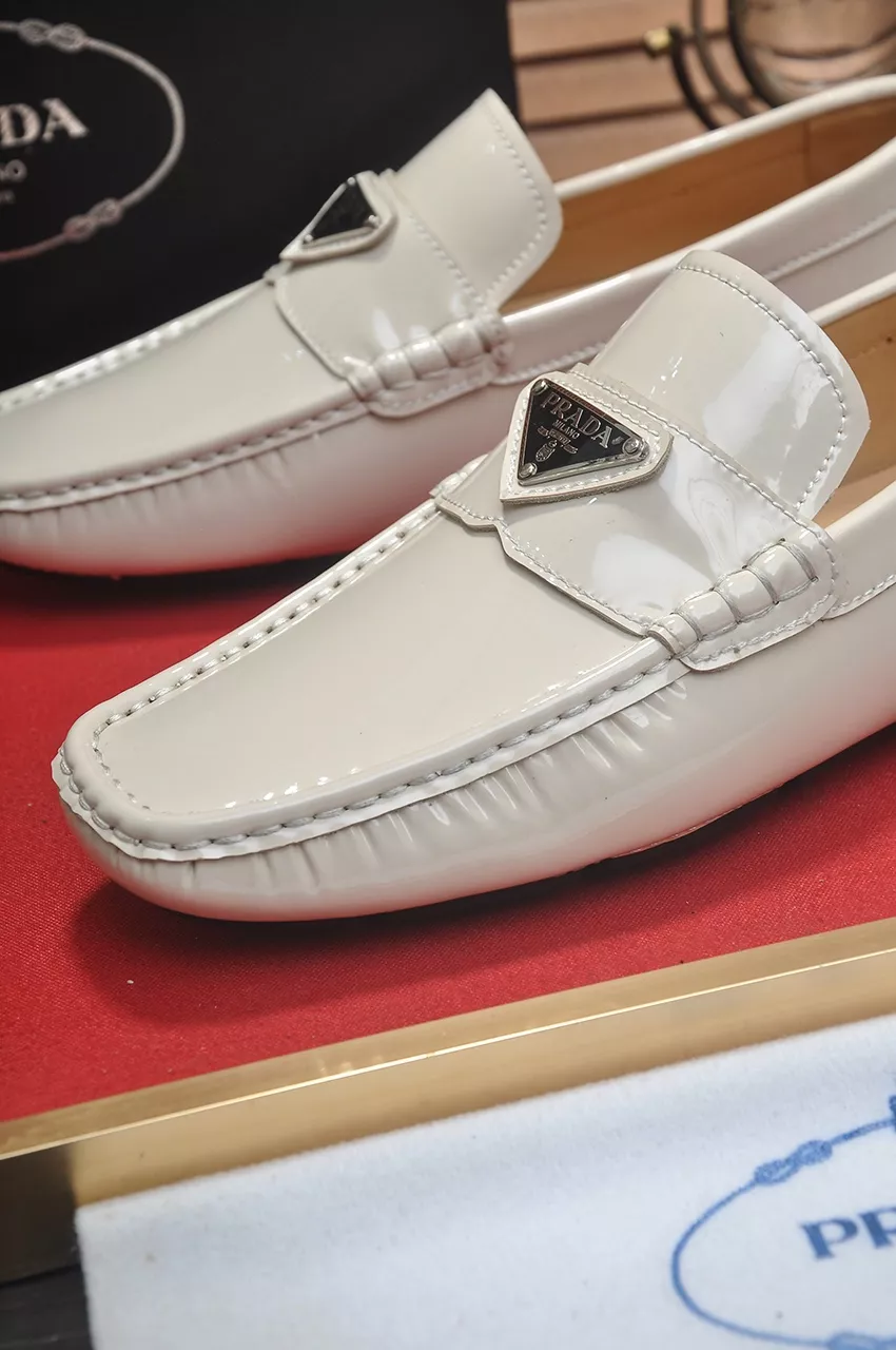 Bright 8805 Prada Leather Shoes For Men