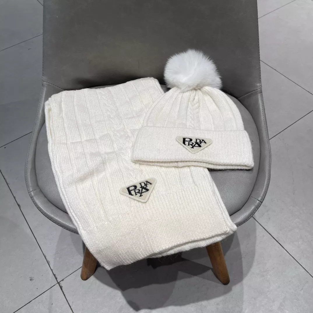 Bright 8976 Prada Hat and Scarf Set