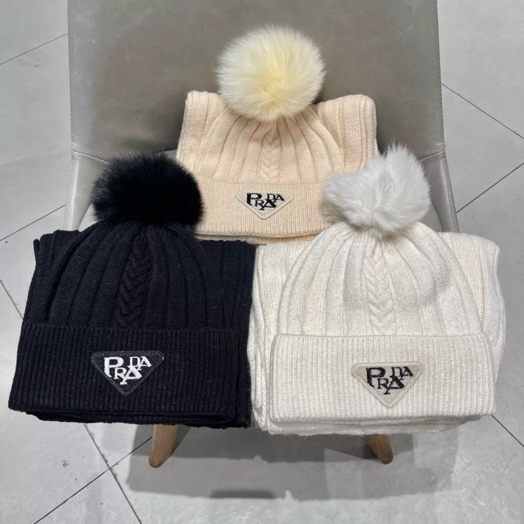 Bright 8976 Prada Hat and Scarf Set