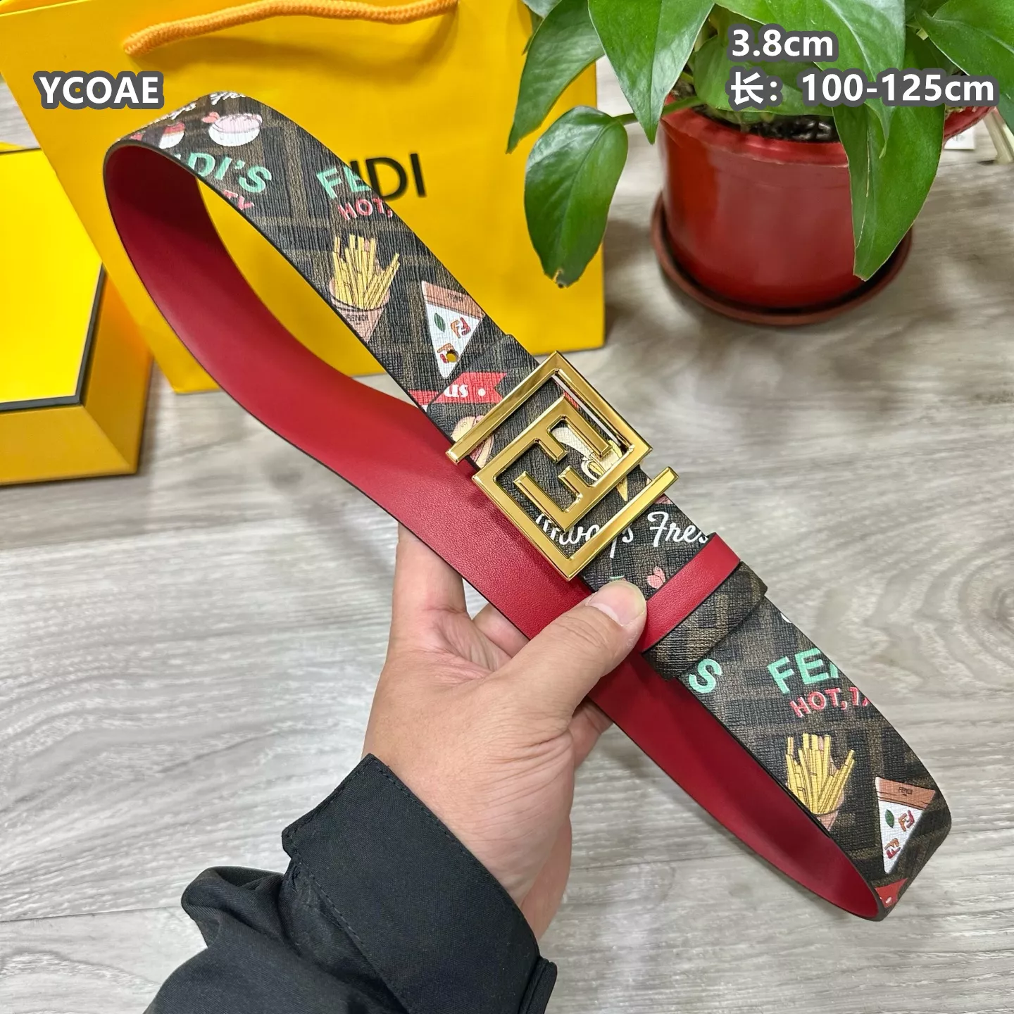 Bright 9370 Fendi AAA Quality Belts For Men