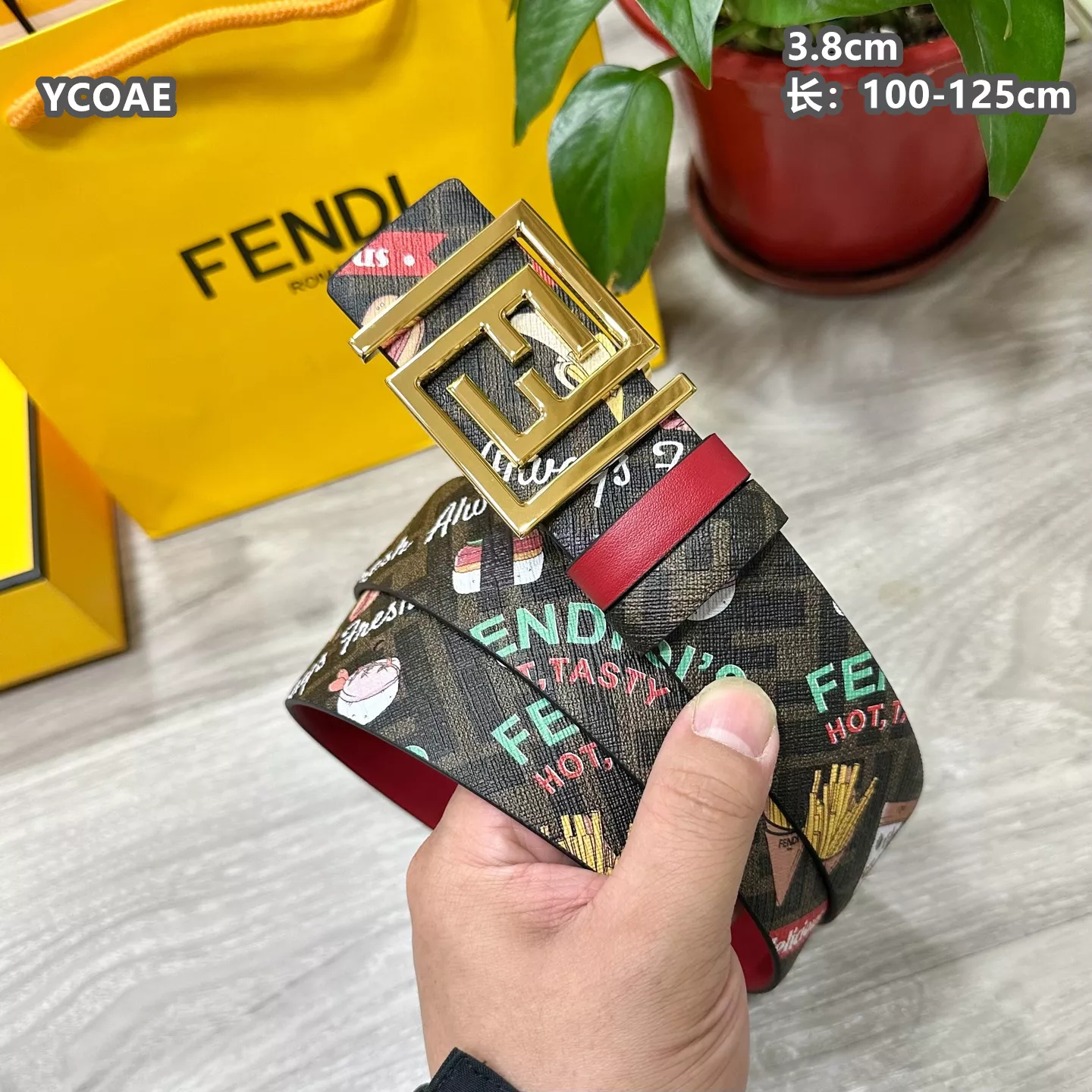Bright 9370 Fendi AAA Quality Belts For Men