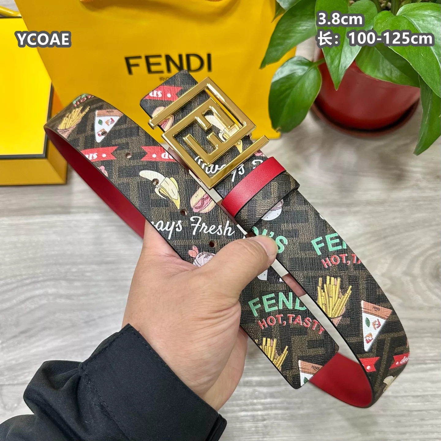 Bright 9370 Fendi AAA Quality Belts For Men