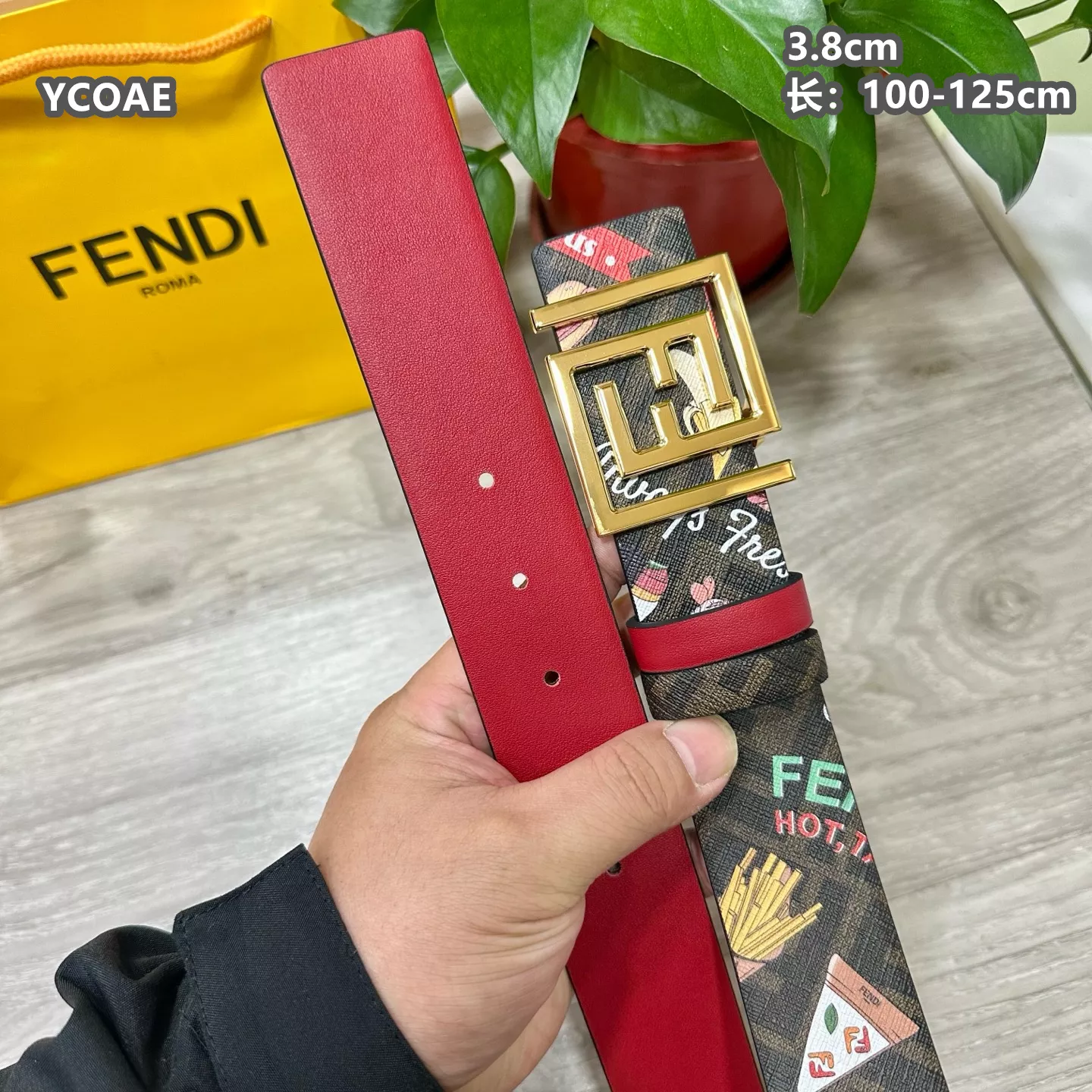 Bright 9370 Fendi AAA Quality Belts For Men