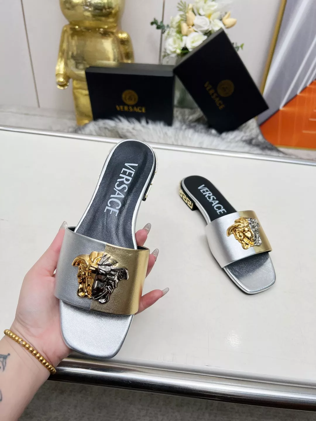 Bright 9836 Versace Slippers For Women