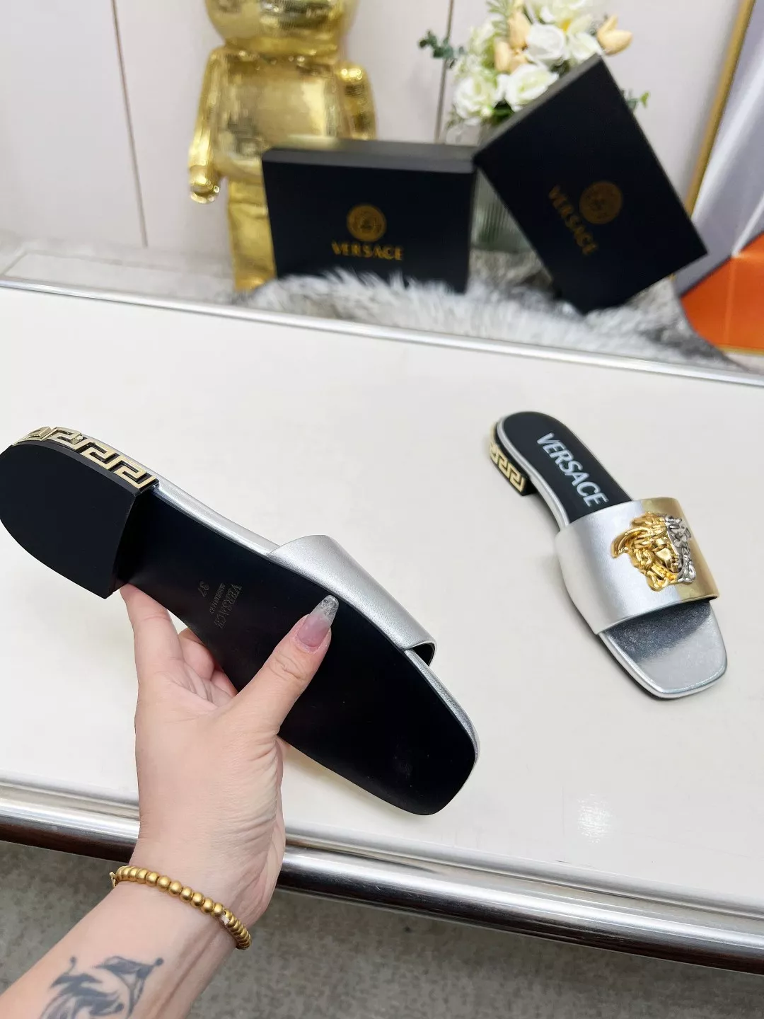 Bright 9836 Versace Slippers For Women