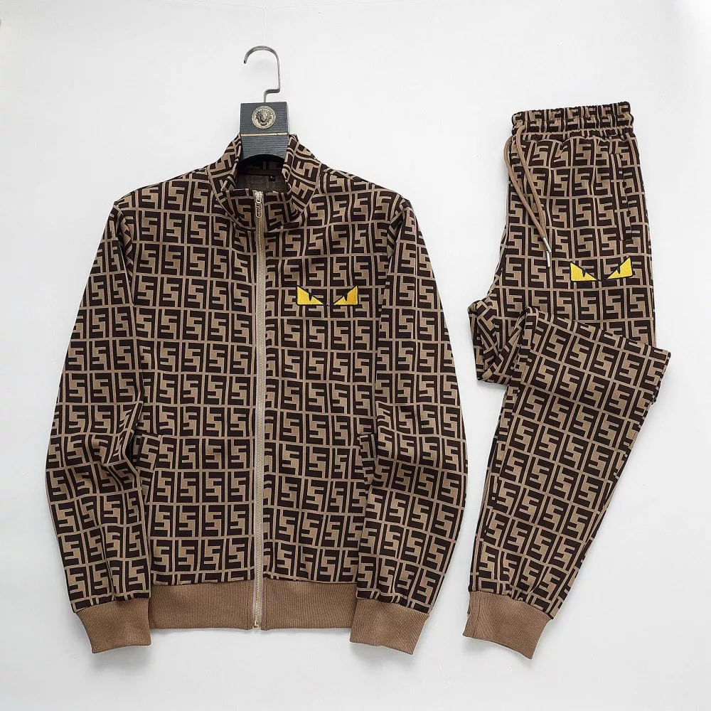 Bright 9914 Fendi Tracksuits Long Sleeved For Men