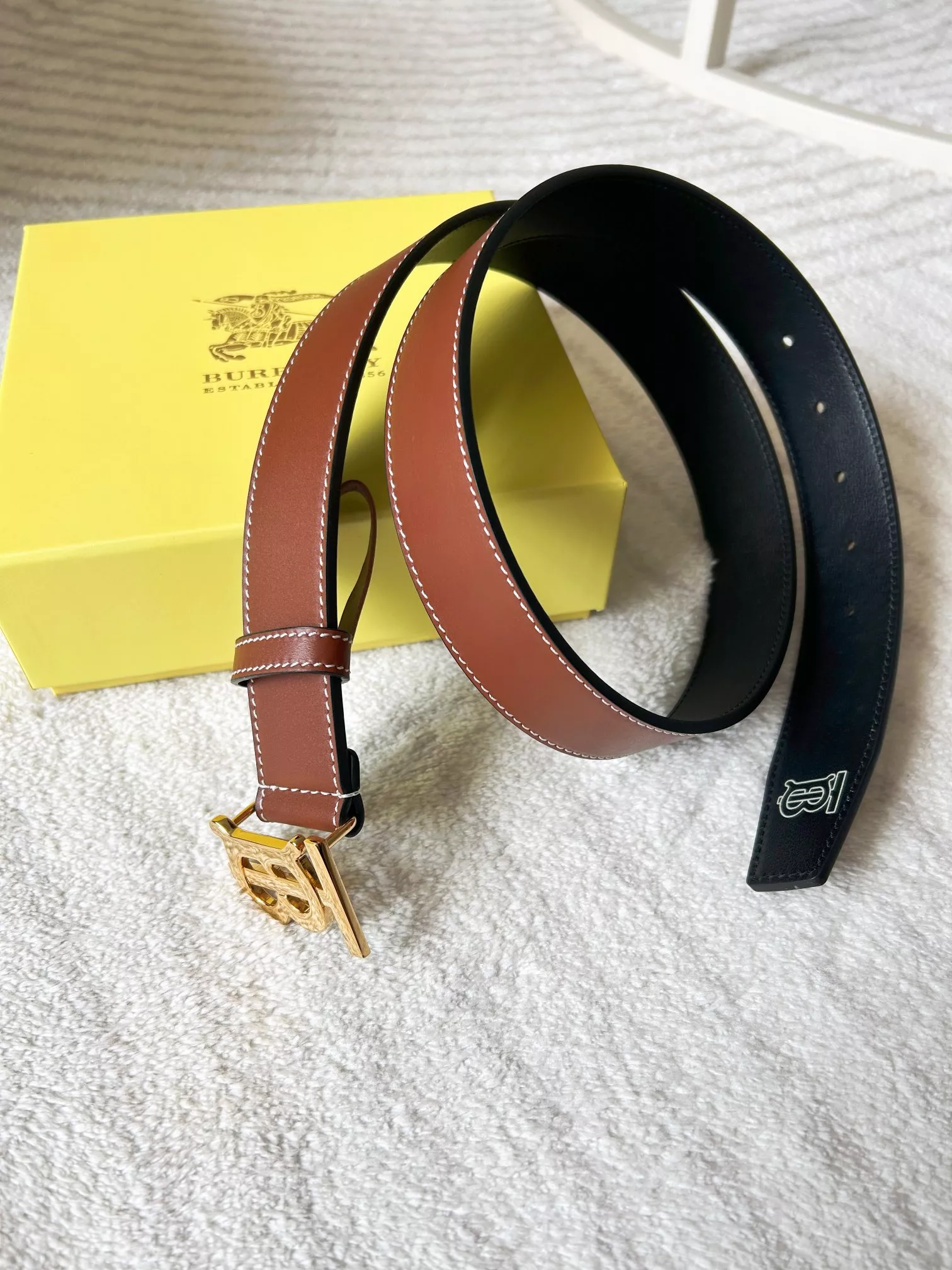 Burberry AAA Quality Belts In 3.5cm For Men Cozy 4068