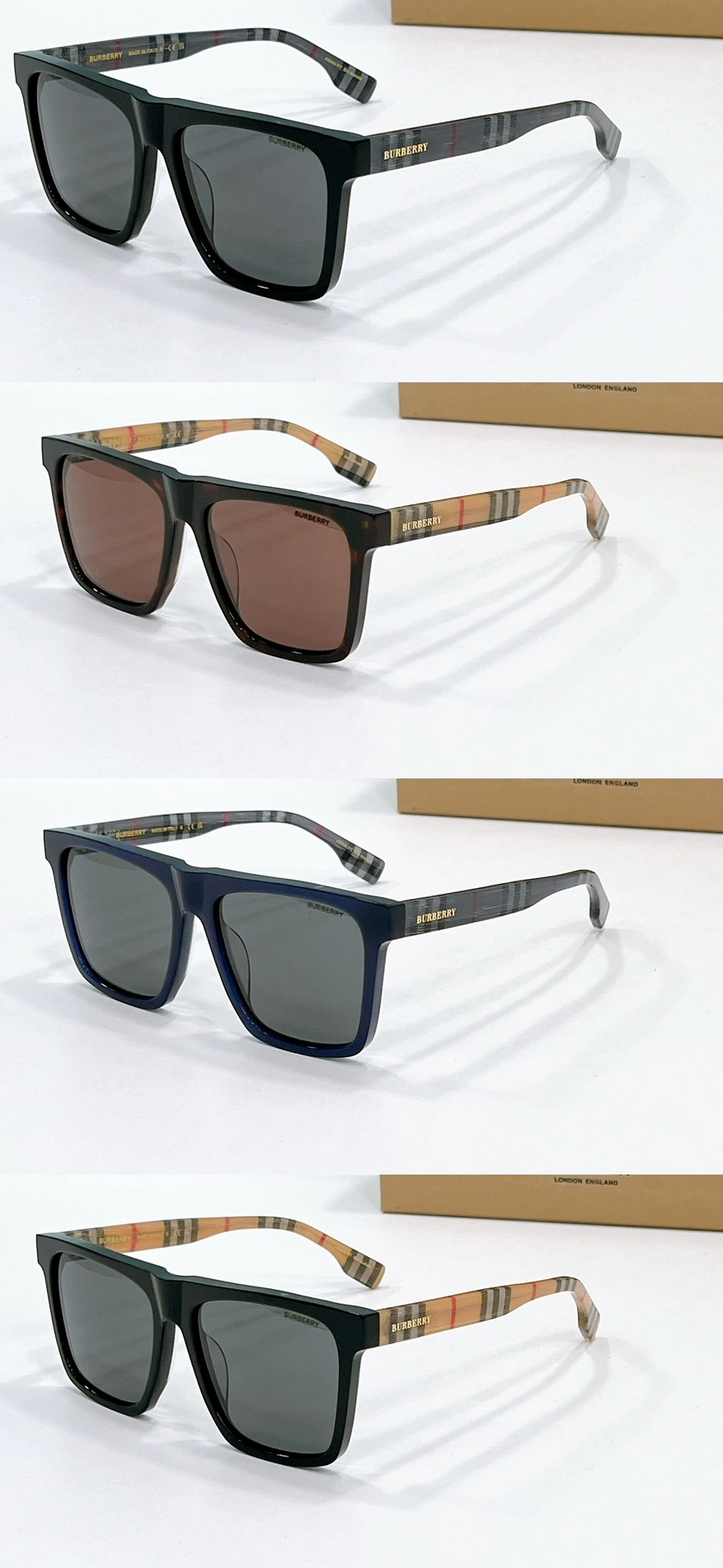 Burberry AAA Quality Sunglasses Lightweight 1077