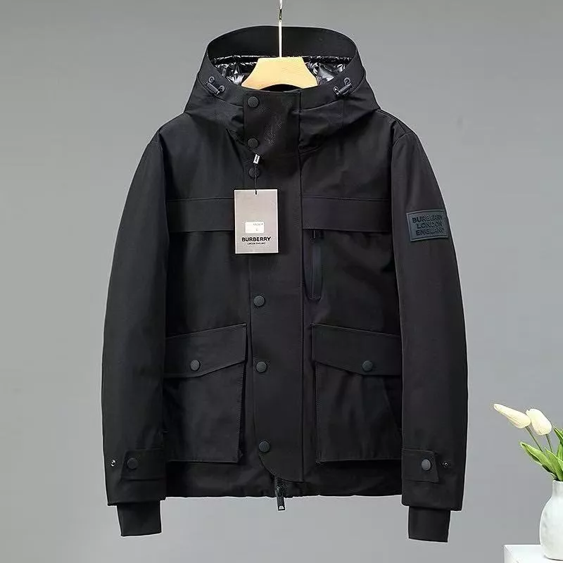 Burberry Down Feather Coat Long Sleeved For Men Bright 2303