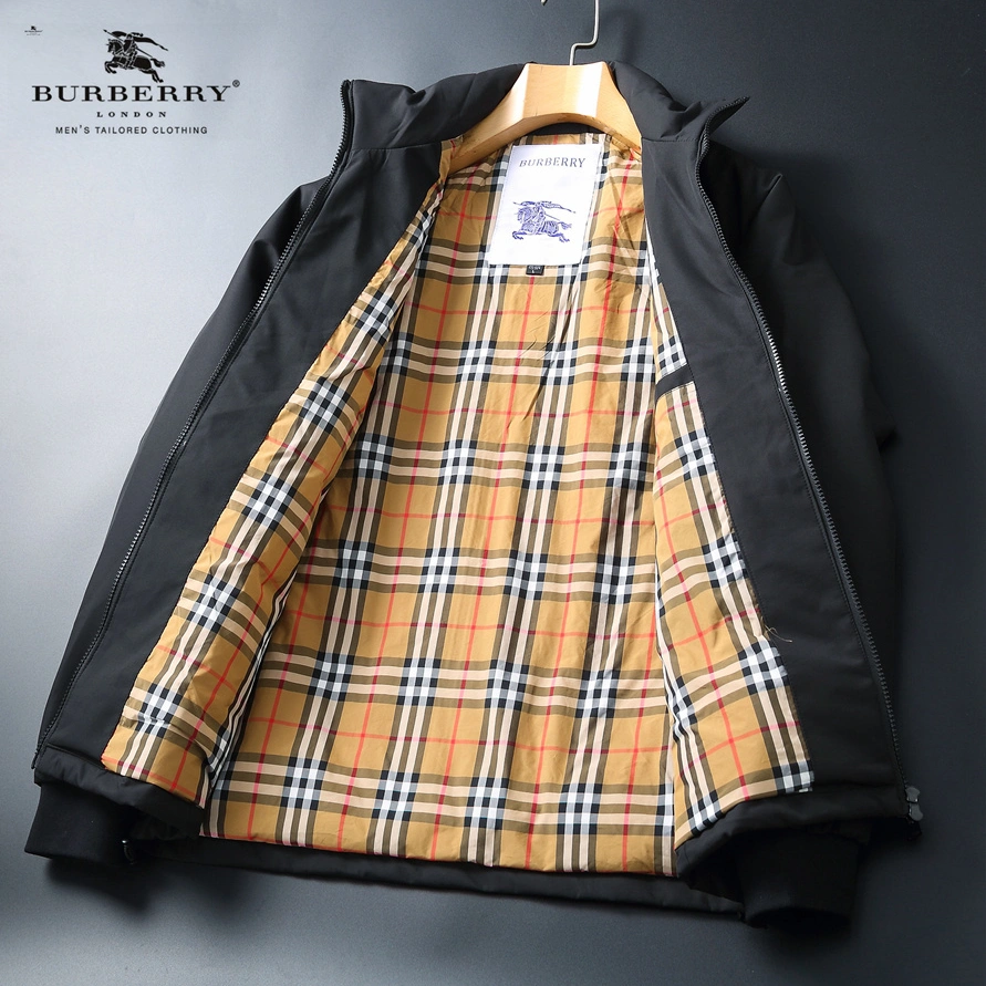 Burberry Down Feather Coat Long Sleeved For Men Compact 1319