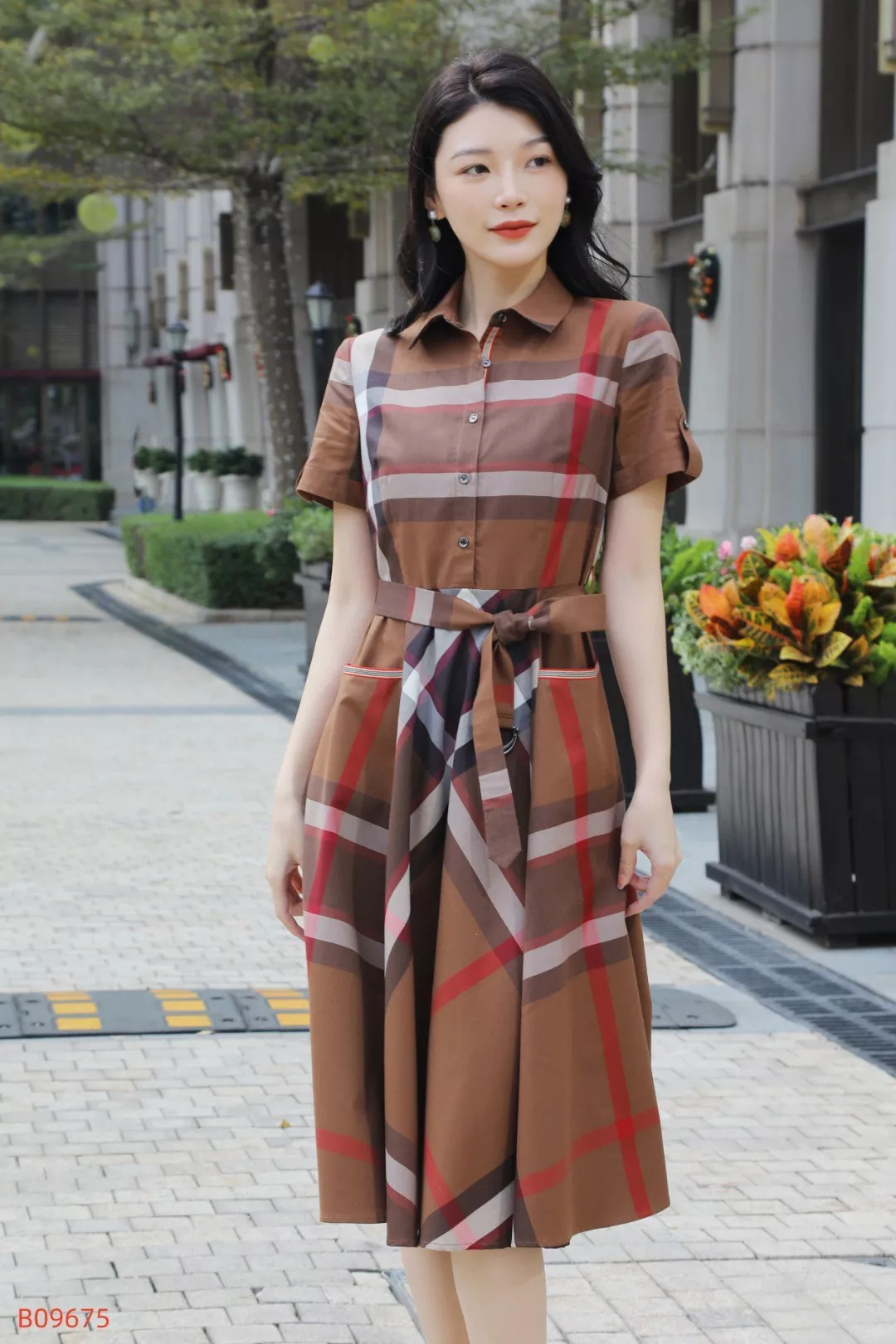 Burberry Dresses Short Sleeved For Women Durable 9435