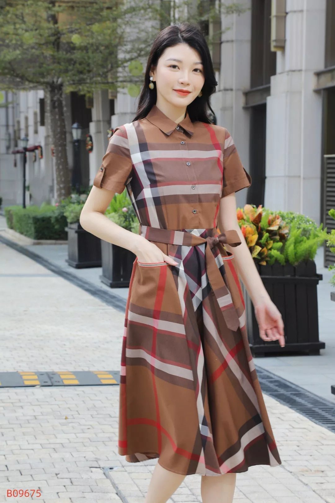 Burberry Dresses Short Sleeved For Women Durable 9435