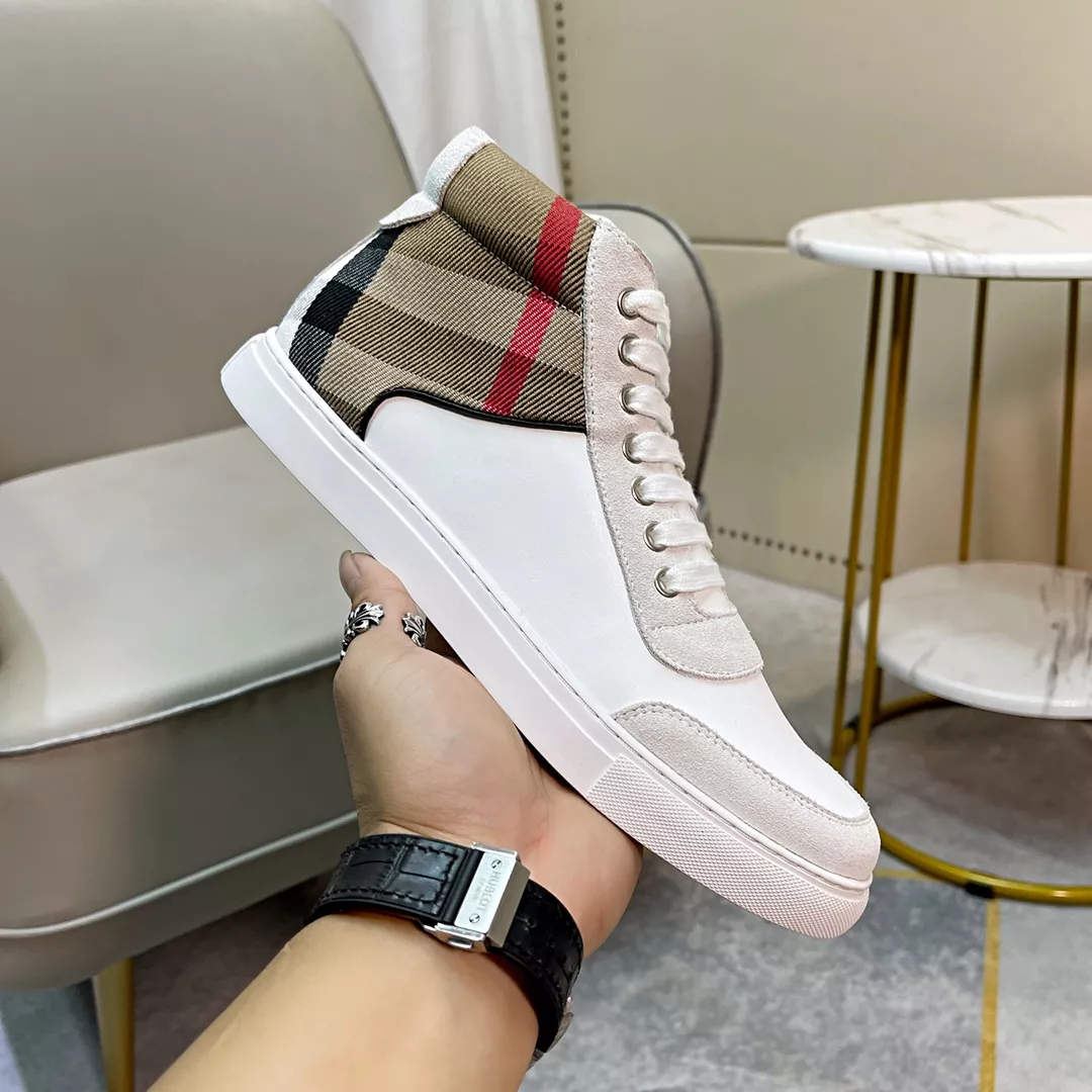 Burberry High Tops Shoes For Men Durable 3150