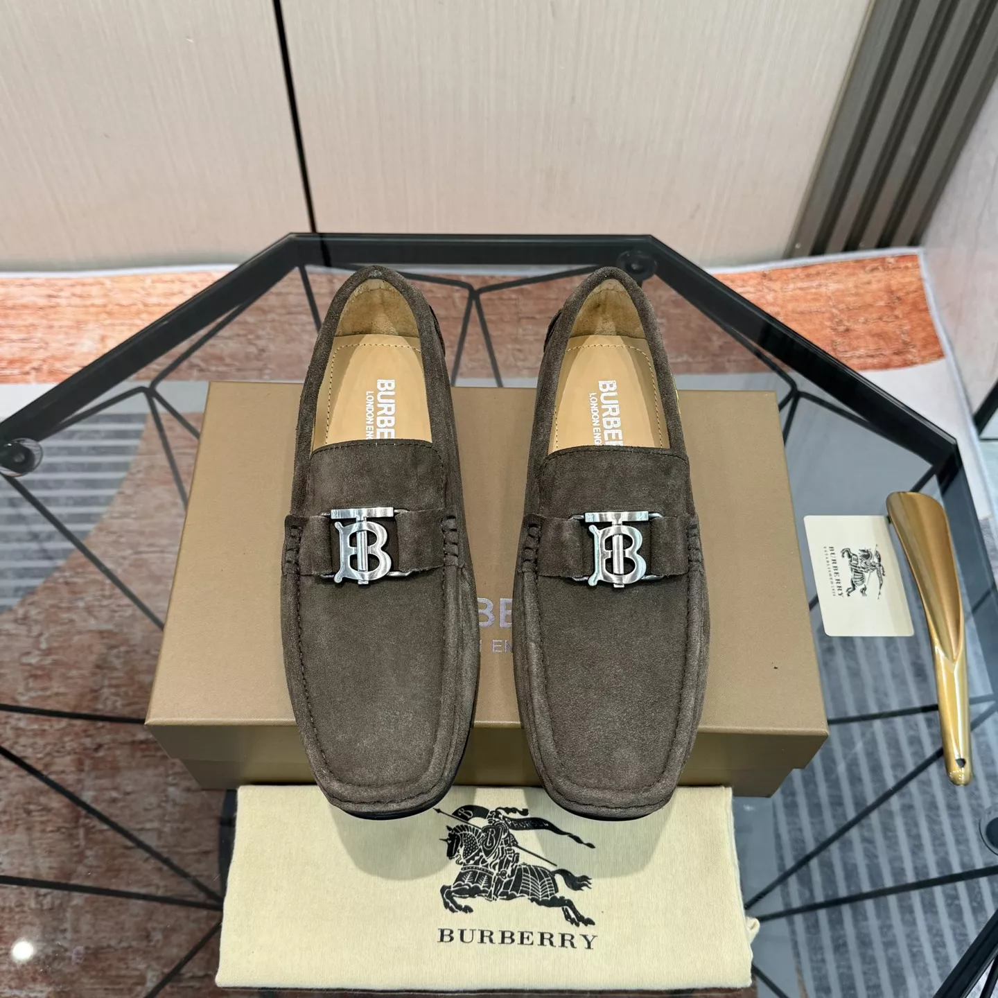 Burberry Leather Shoes For Men Affordable 5330