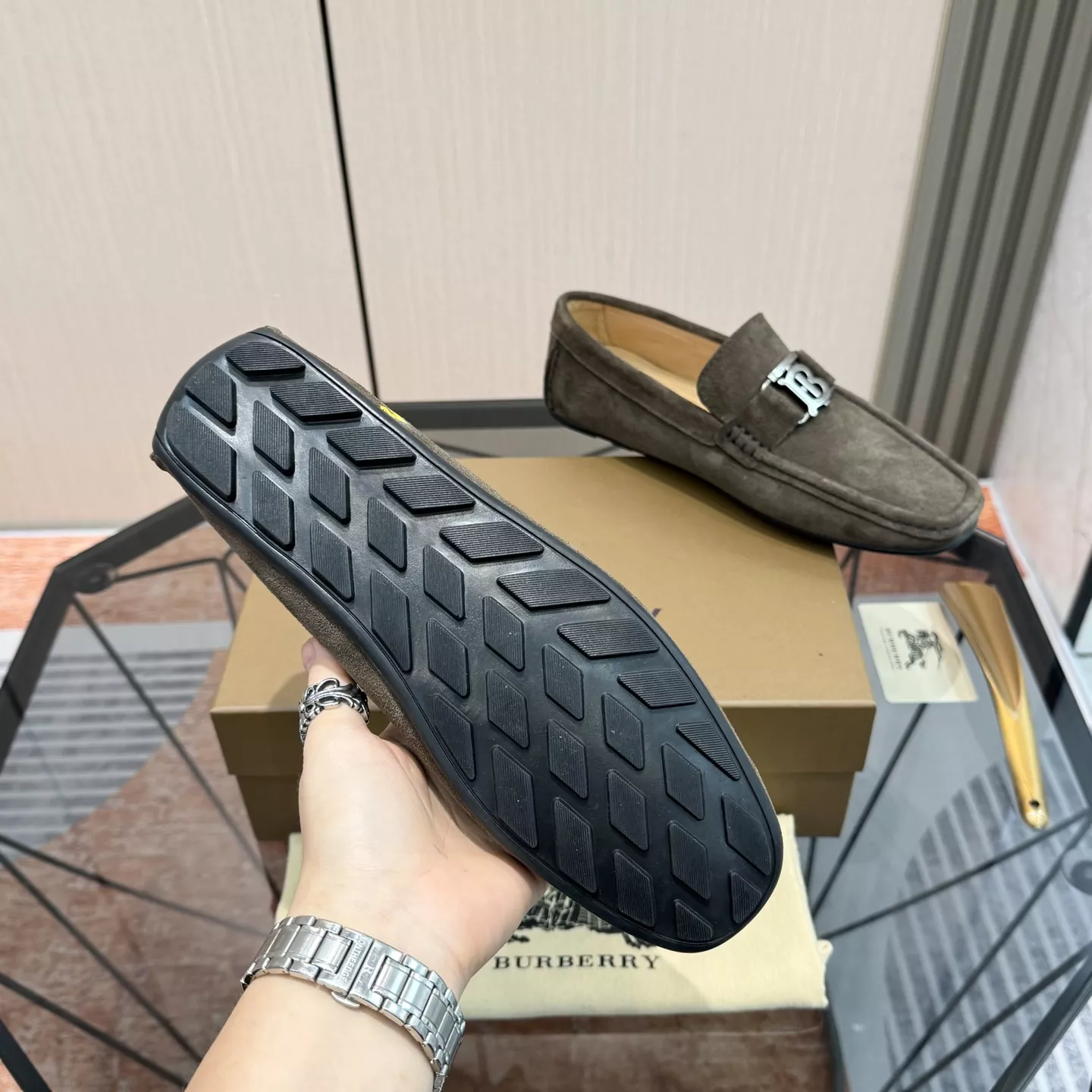 Burberry Leather Shoes For Men Affordable 5330