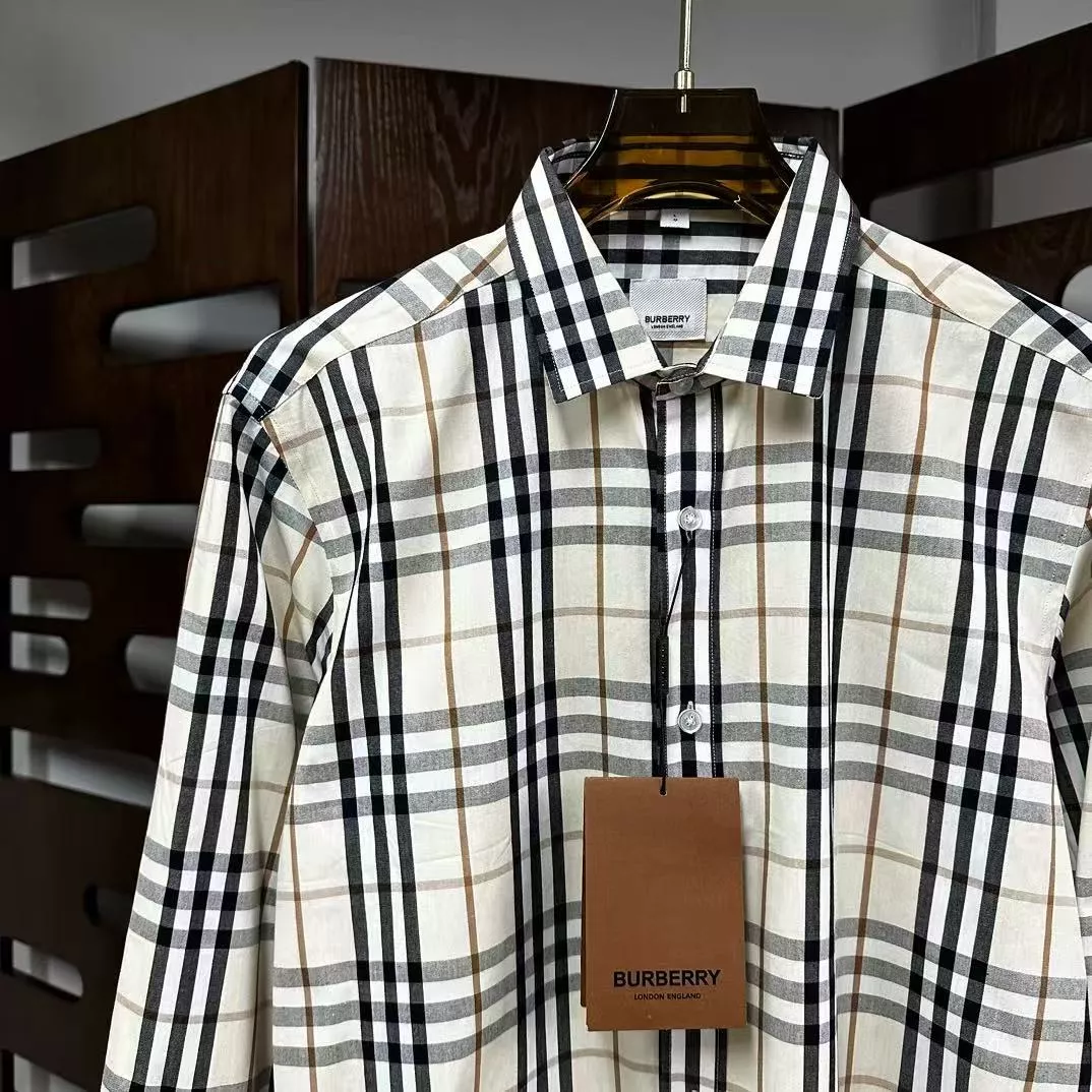 Burberry Shirts Long Sleeved For Men Sleek 9572