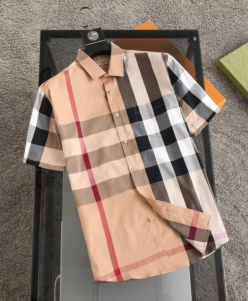Burberry Shirts Short Sleeved For Men Breathable 7839