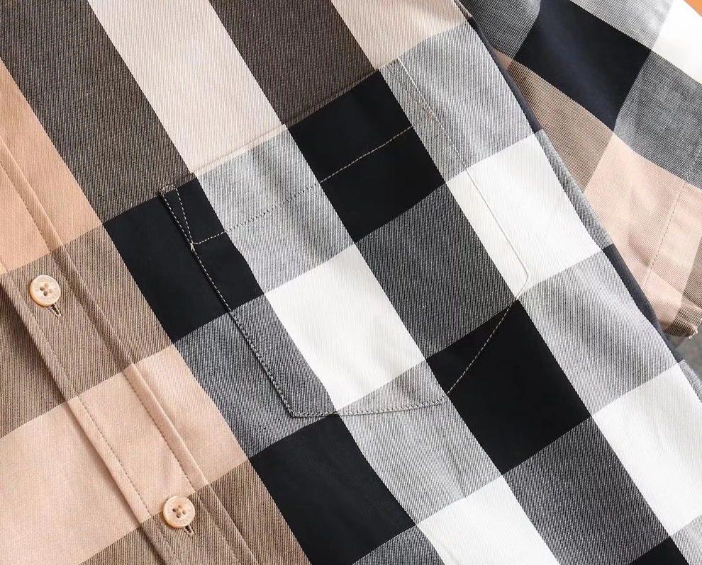 Burberry Shirts Short Sleeved For Men Breathable 7839
