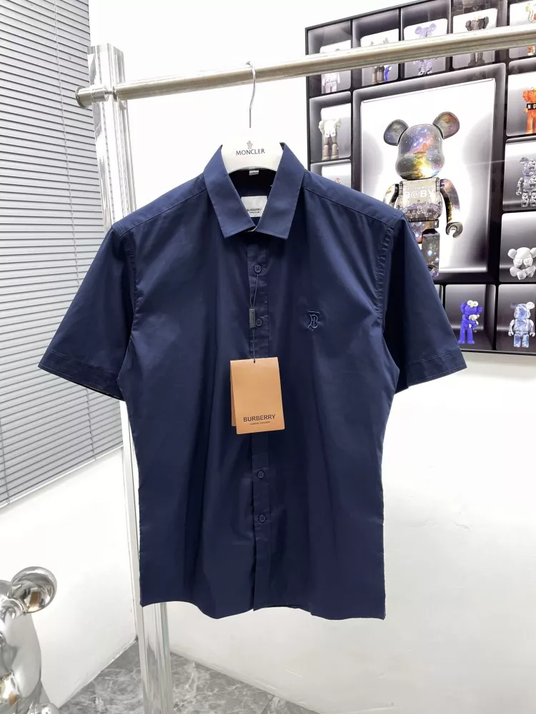 Burberry Shirts Short Sleeved For Men Breathable 8076