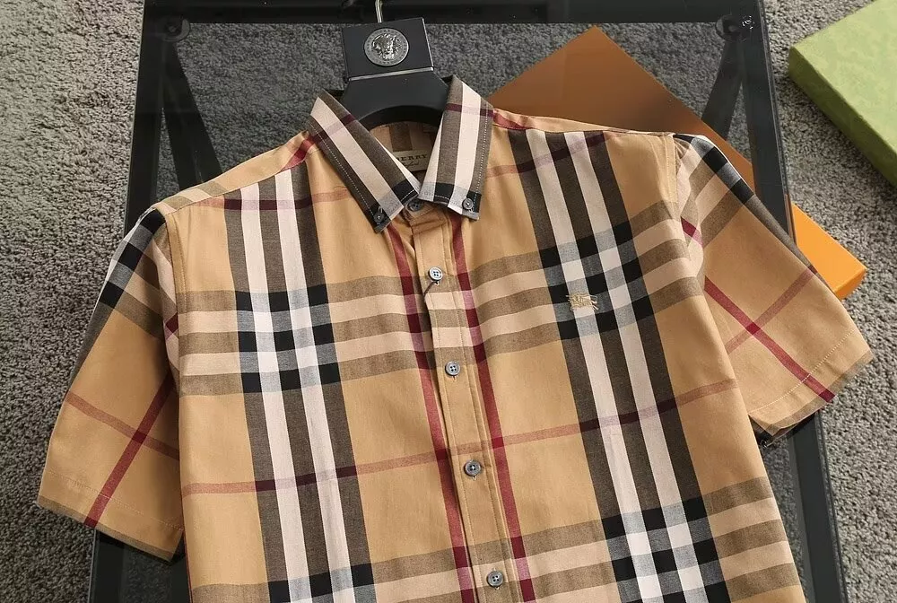 Burberry Shirts Short Sleeved For Men Bright 4453