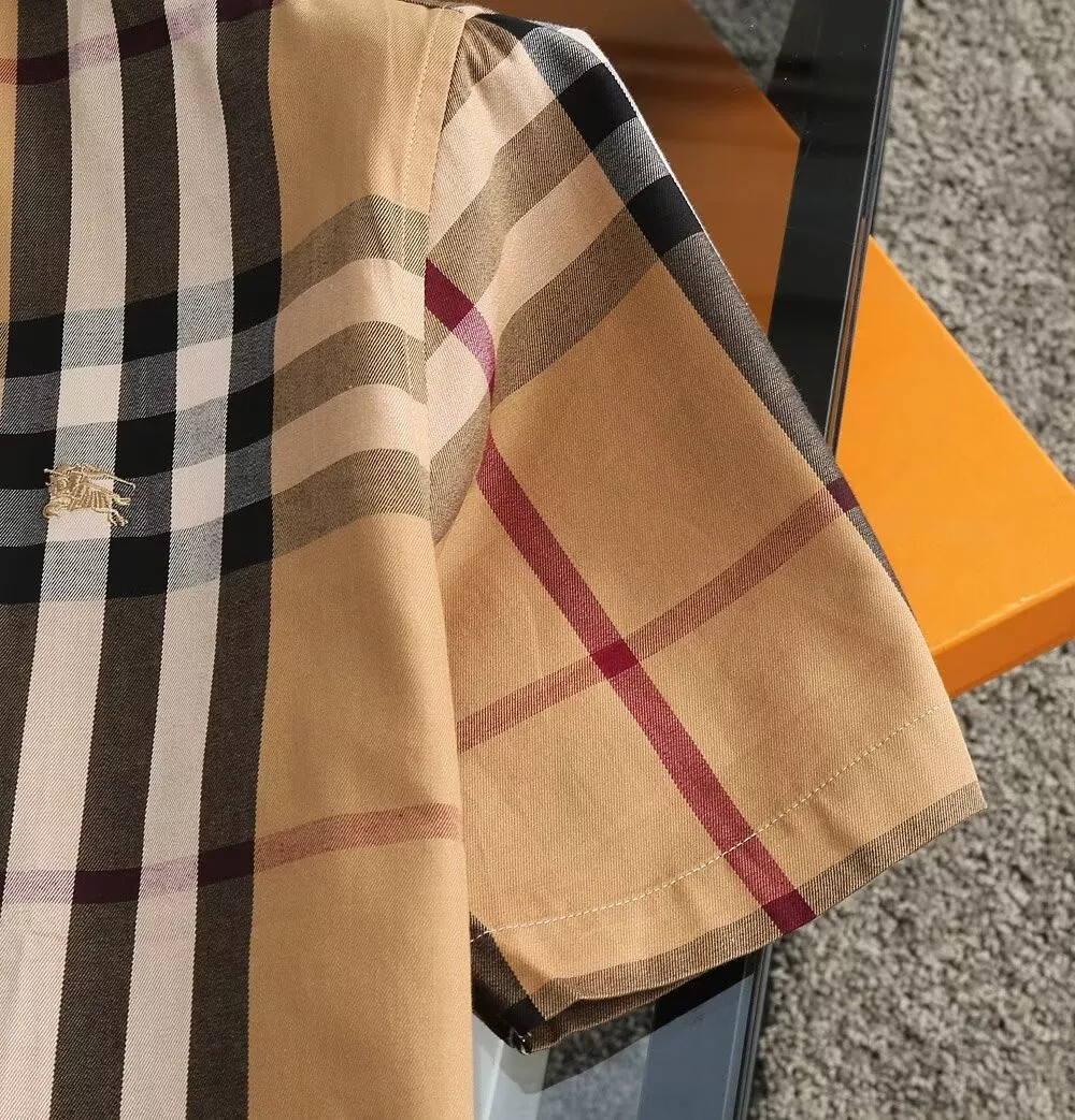 Burberry Shirts Short Sleeved For Men Bright 4453