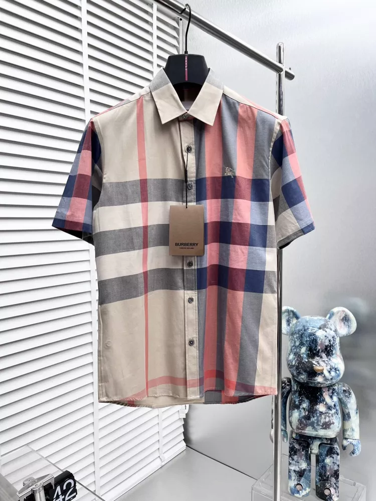 Burberry Shirts Short Sleeved For Men Classic 1426