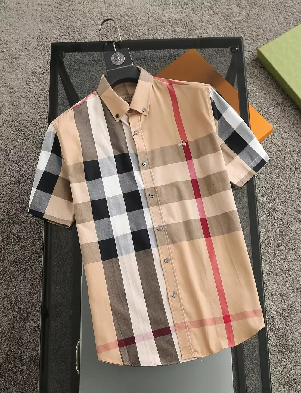 Burberry Shirts Short Sleeved For Men Cozy 7176