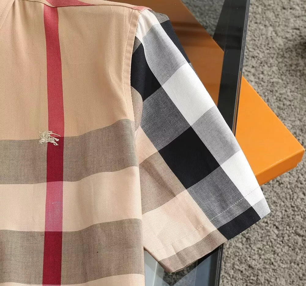 Burberry Shirts Short Sleeved For Men Cozy 7176