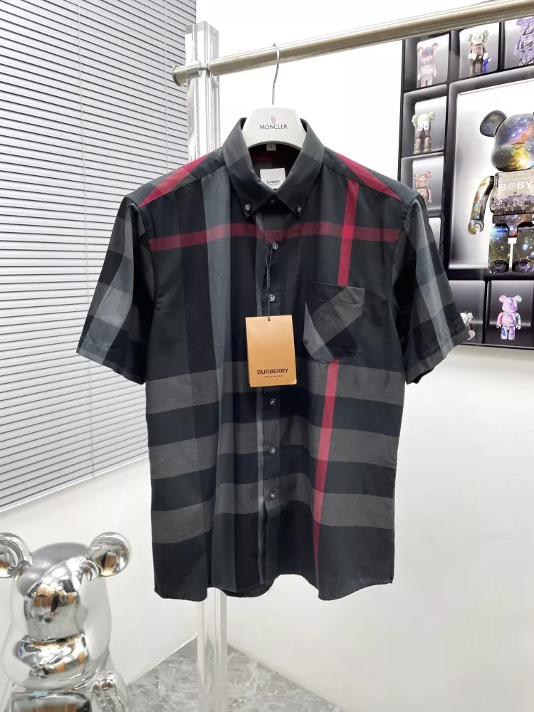Burberry Shirts Short Sleeved For Men Elegant 7788