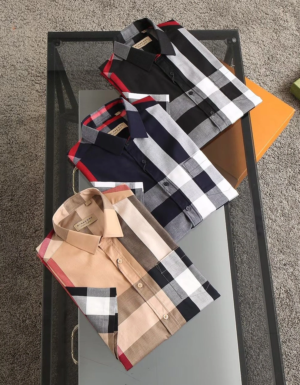 Burberry Shirts Short Sleeved For Men Functional 7277
