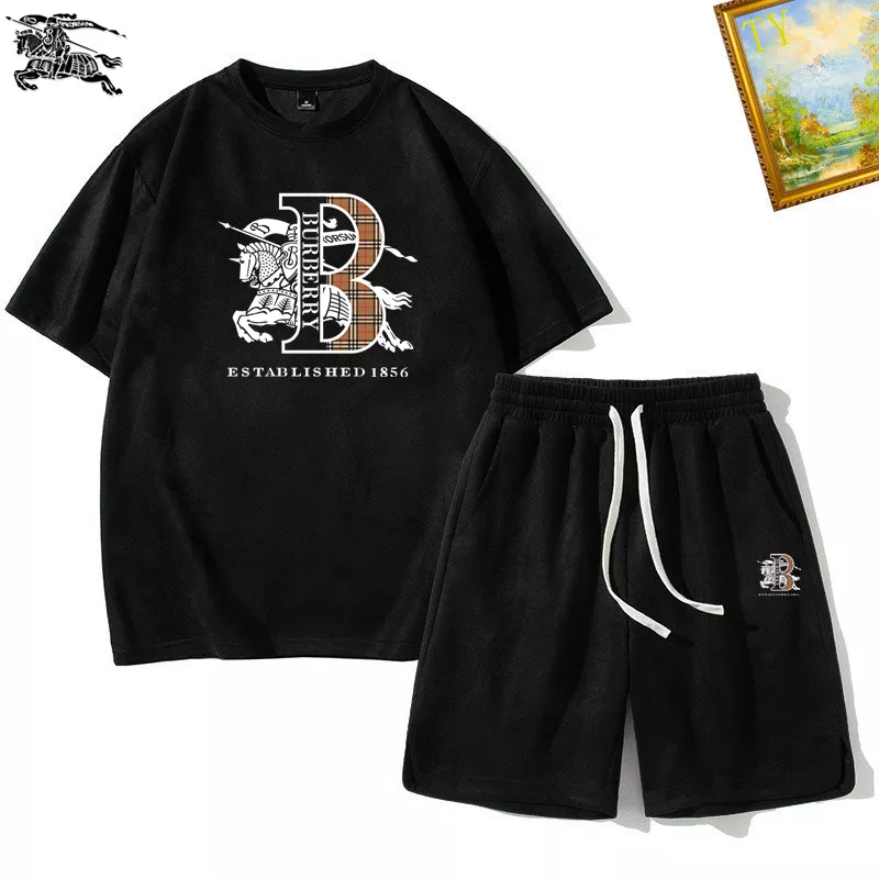 Burberry Tracksuits Short Sleeved For Men Trendy 1545