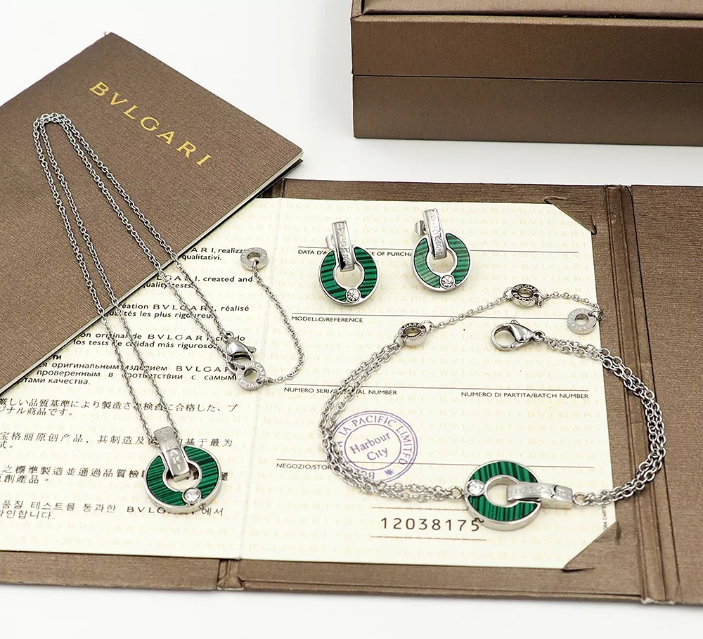 Bvlgari Jewelry Set For Women Elegant 8801
