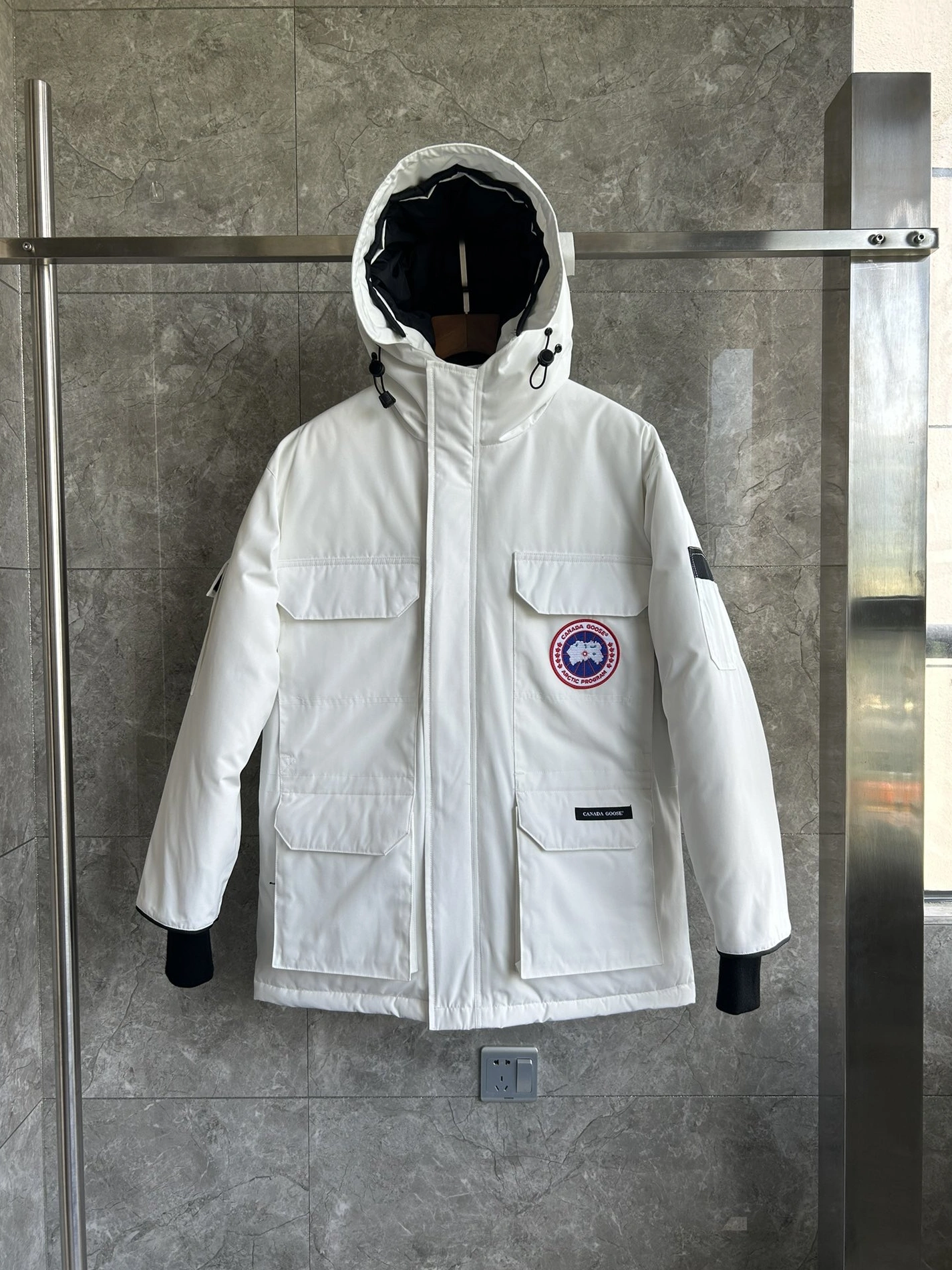 Canada Goose Down Feather Coat Long Sleeved For Men Comfortable 4458