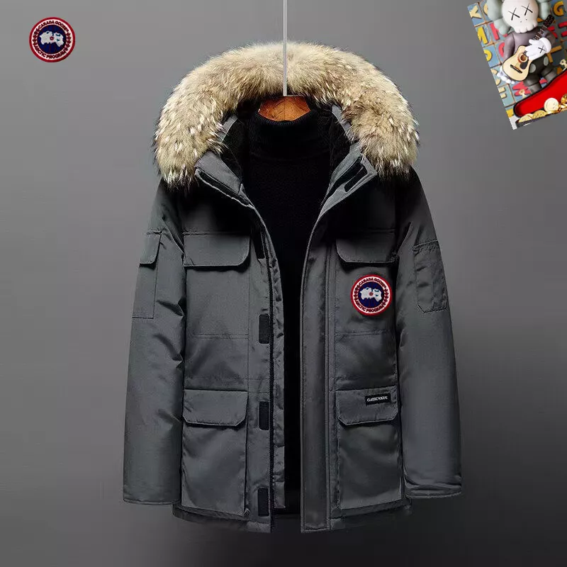Canada Goose Down Feather Coat Long Sleeved For Men Sleek 5813