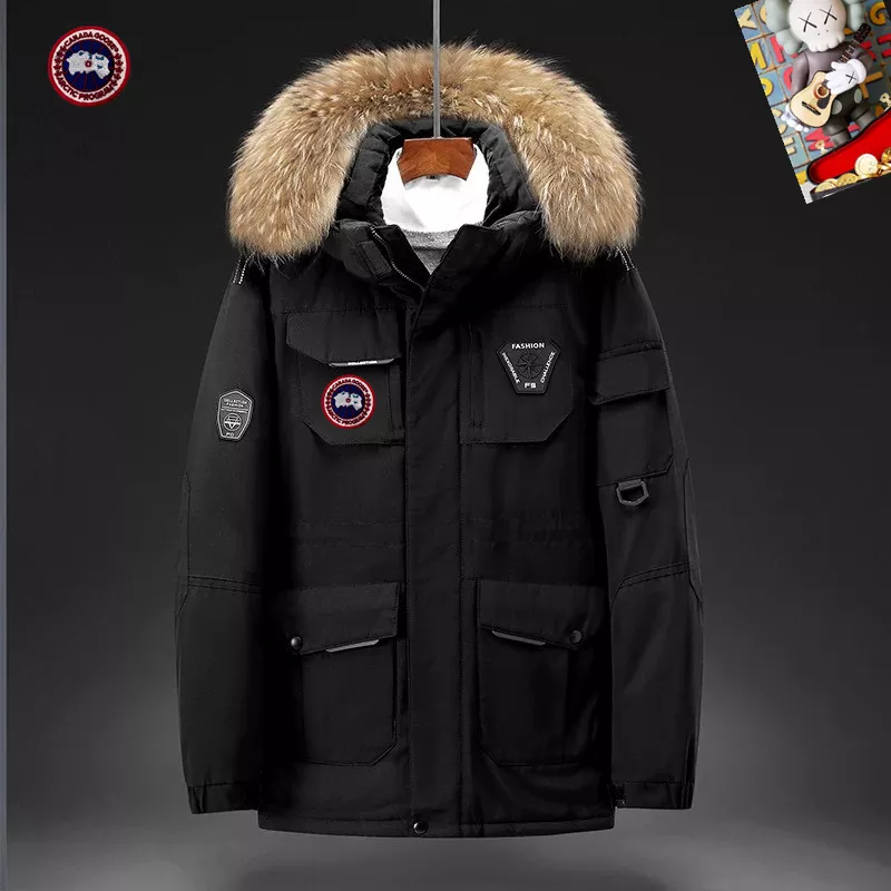 Canada Goose Down Feather Coat Long Sleeved For Men Trendsetting 4235