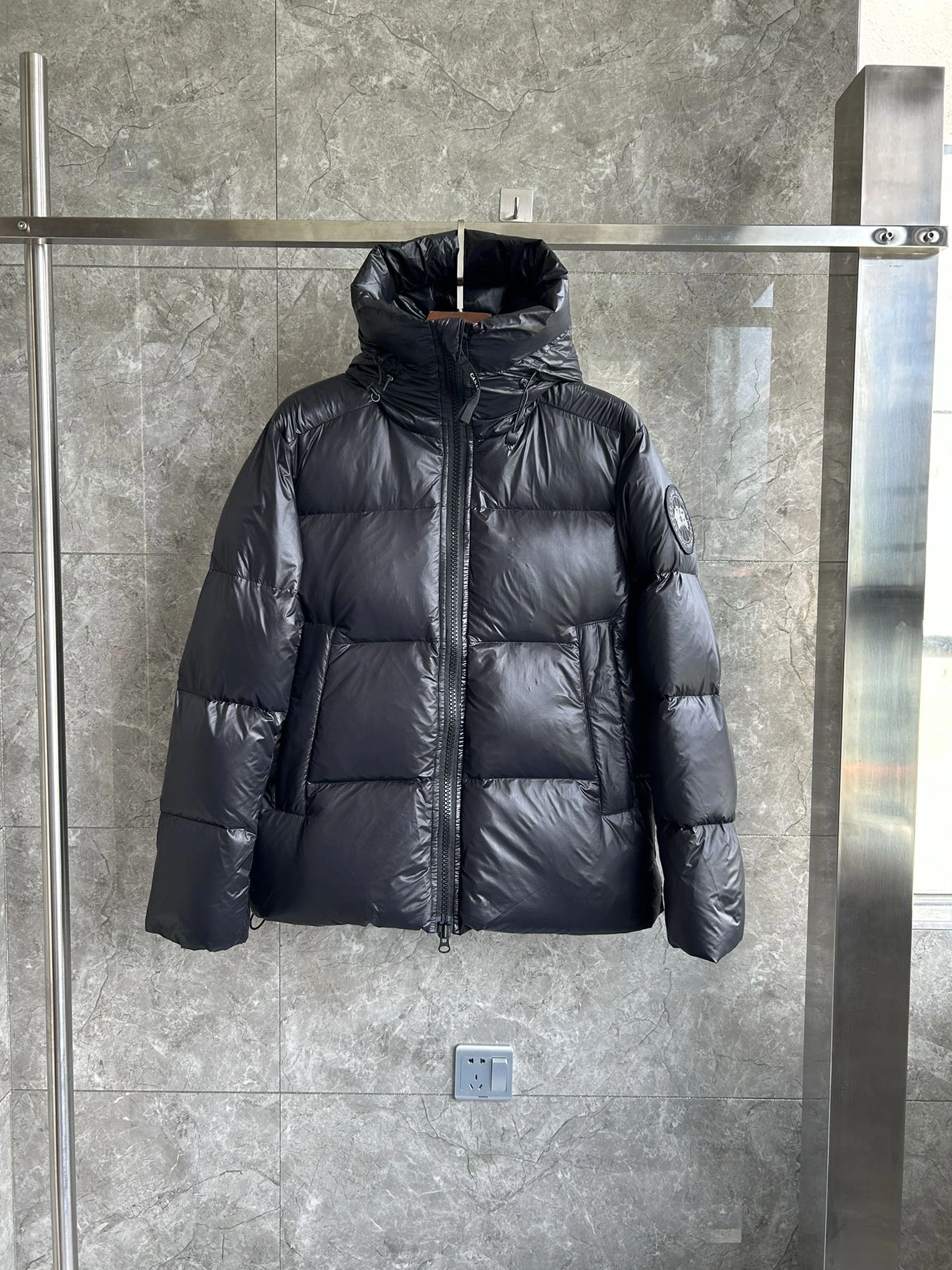 Canada Goose Down Feather Coat Long Sleeved For Unisex EasyMatch 9326