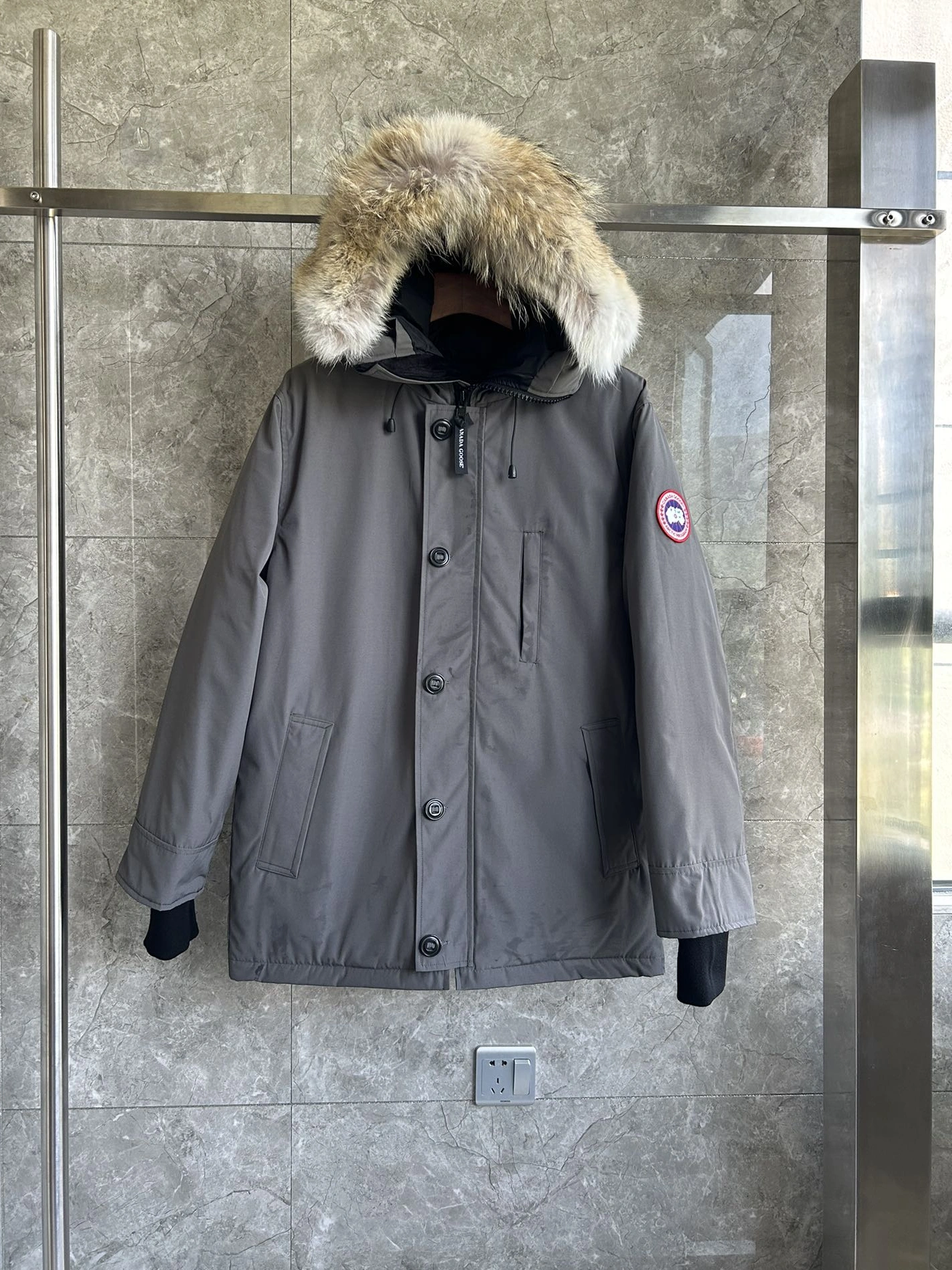 Canada Goose Down Feather Coat Long Sleeved For Unisex Resilient 2371