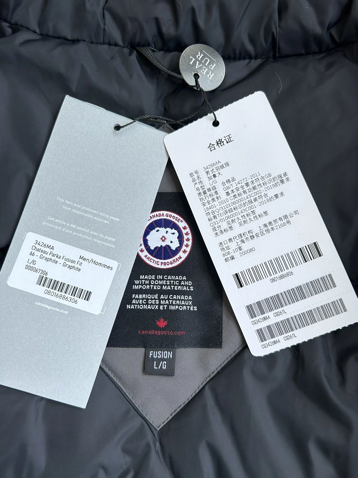 Canada Goose Down Feather Coat Long Sleeved For Unisex Resilient 2371