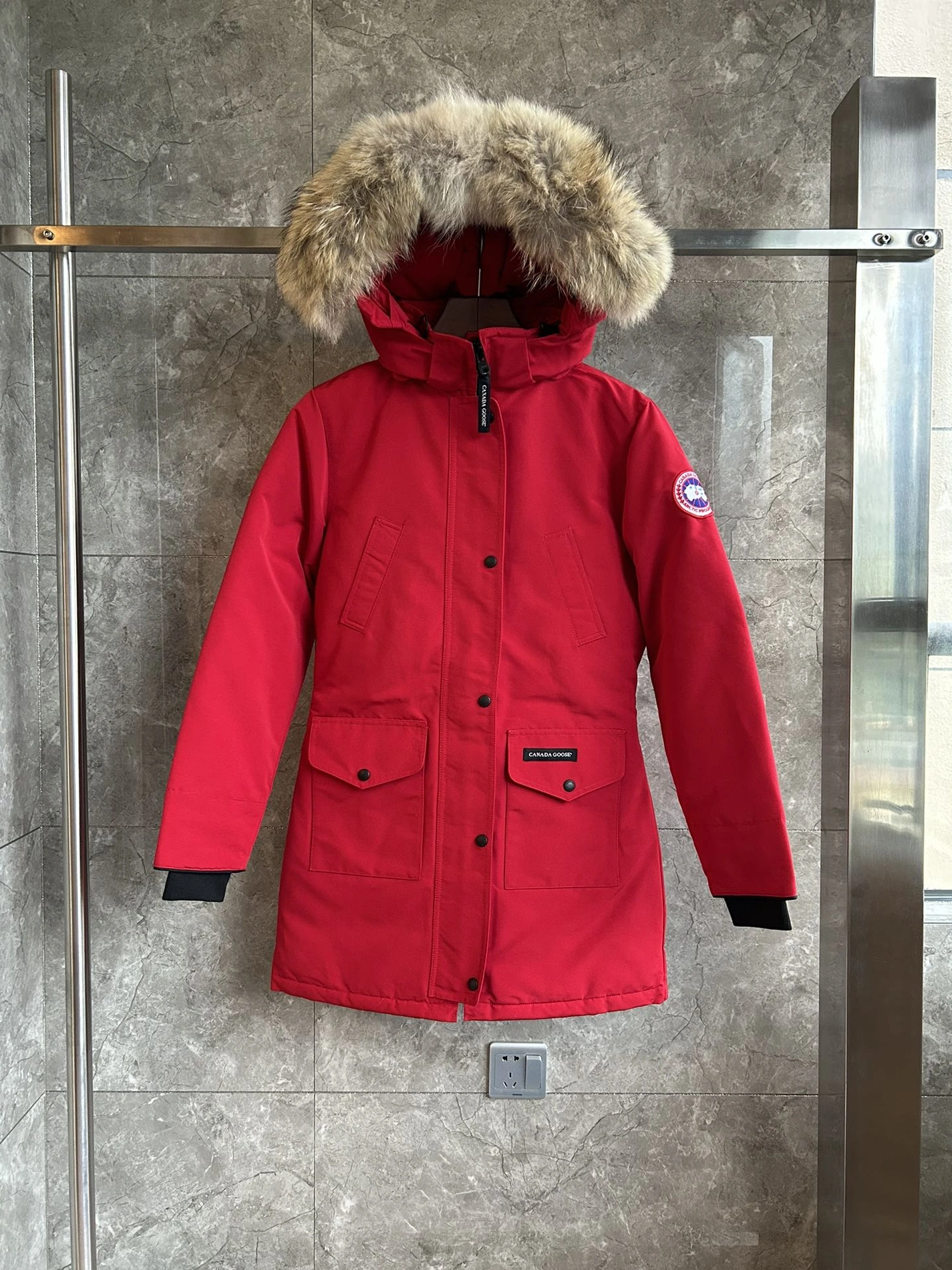 Canada Goose Down Feather Coat Long Sleeved For Women Practical 301