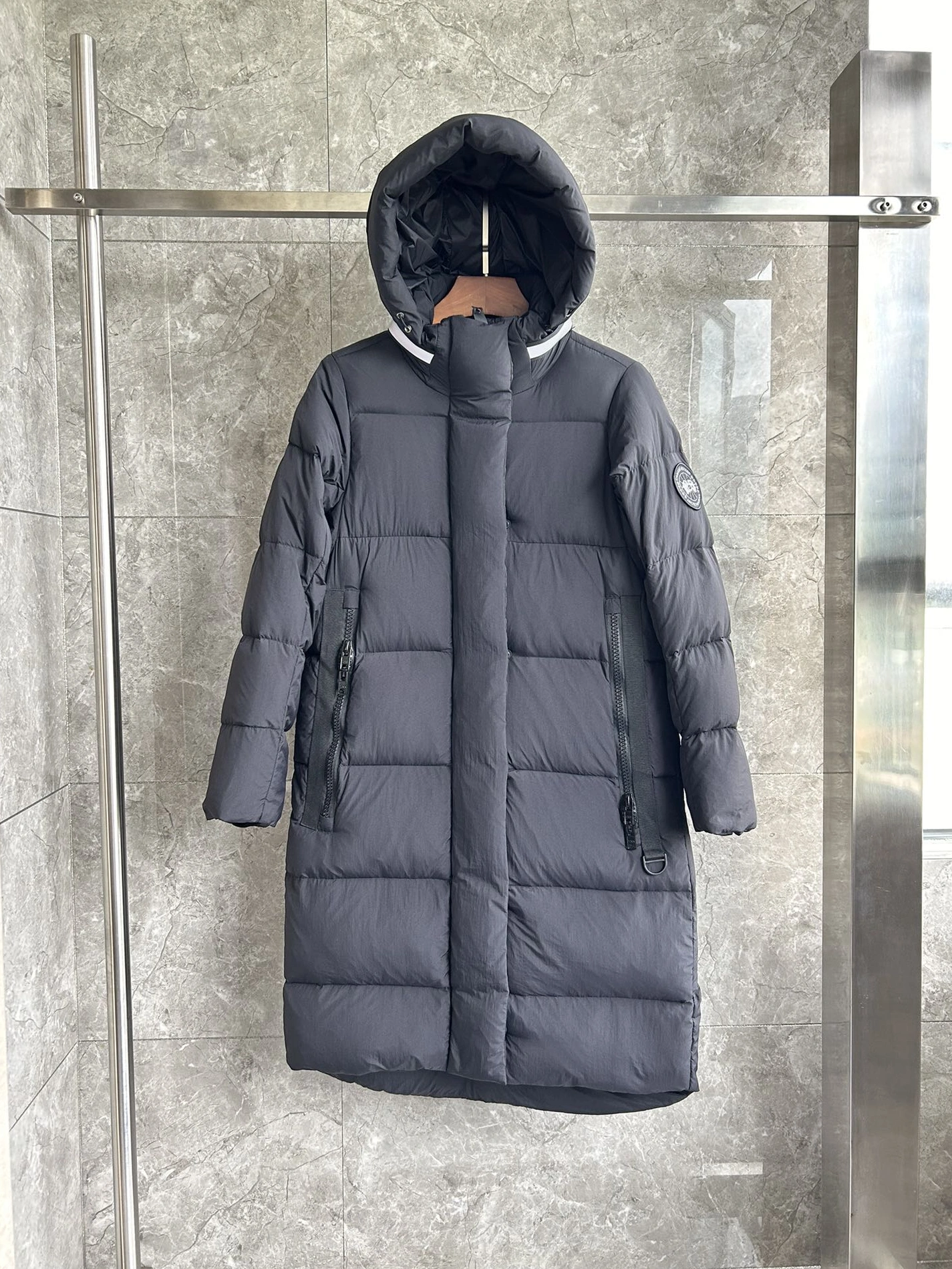 Canada Goose Down Feather Coat Long Sleeved For Women Versatile 9648