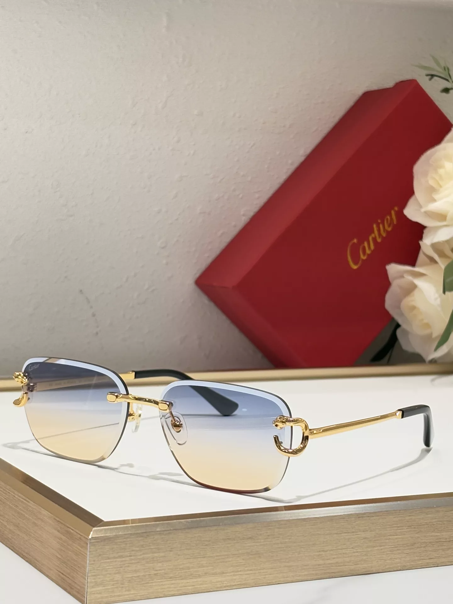 Cartier AAA Quality Sunglassess Lightweight 6494