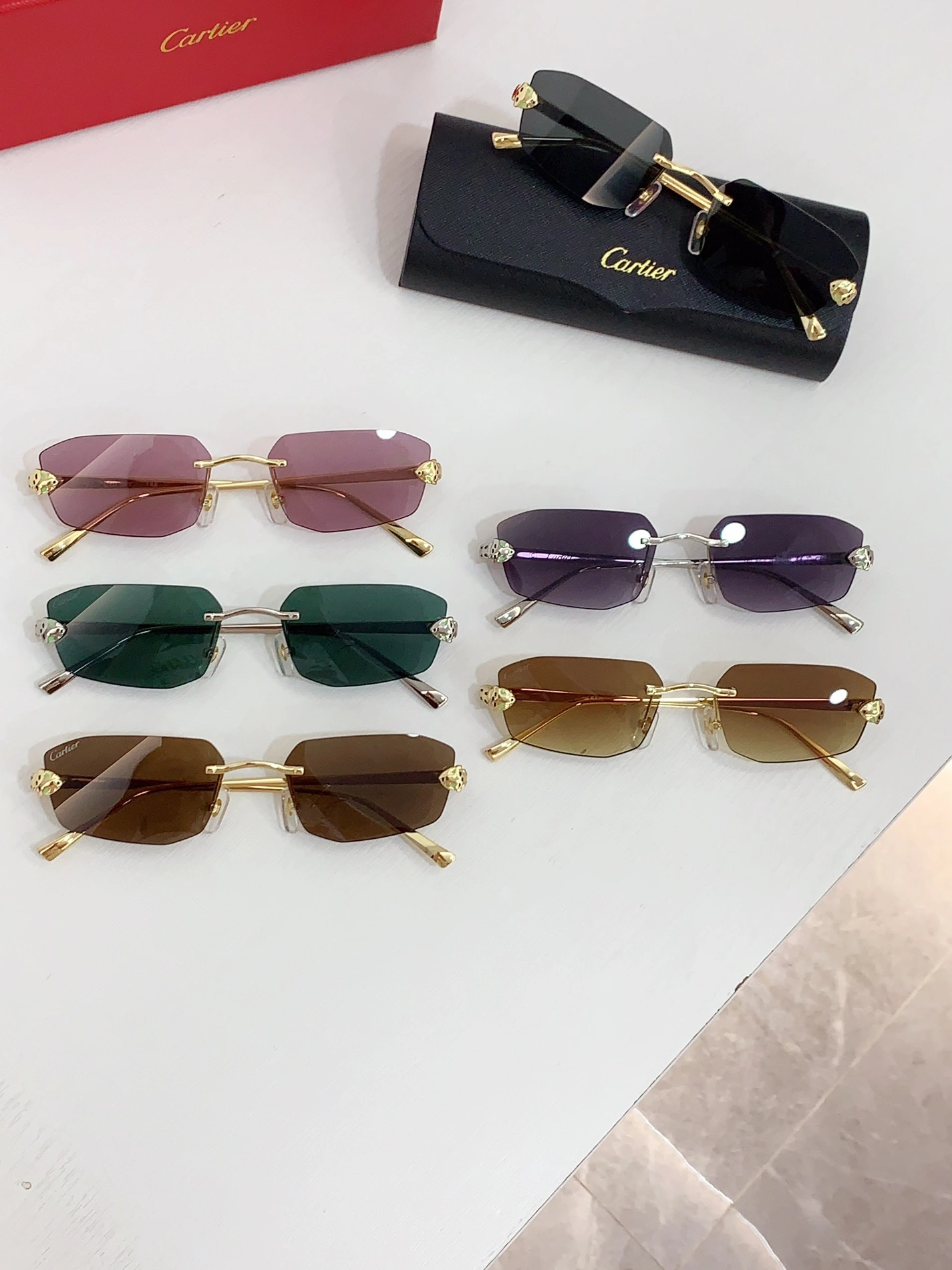Cartier AAA Quality Sunglassess Trendy 3142