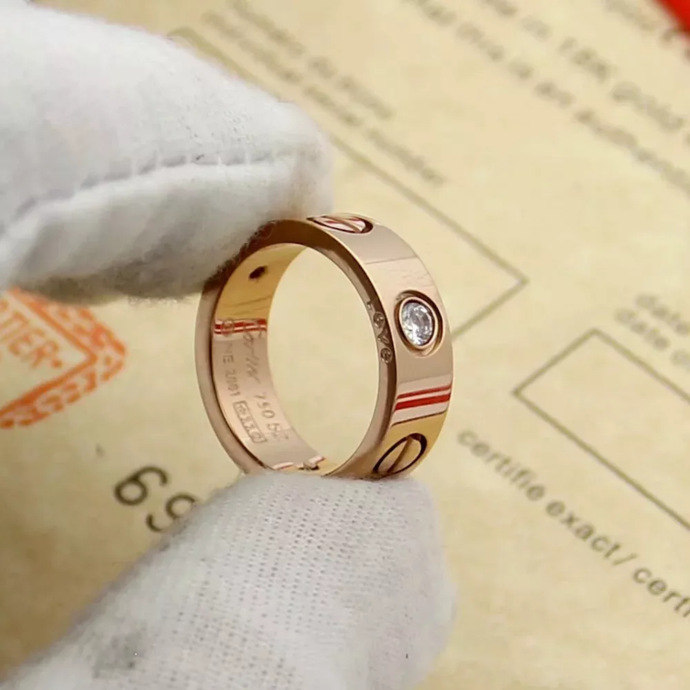 Cartier Rings In Rose Gold For Unisex Sleek 4308