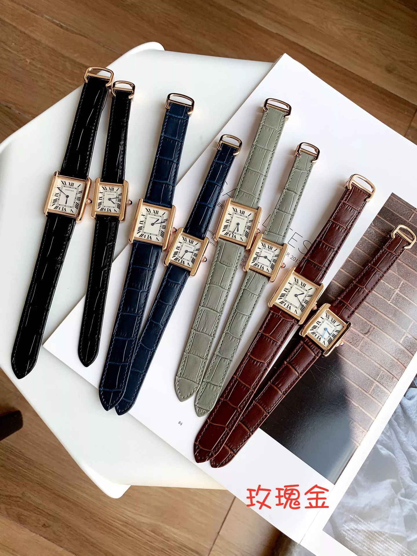 Cartier Watches In Rose Gold Compact 7239