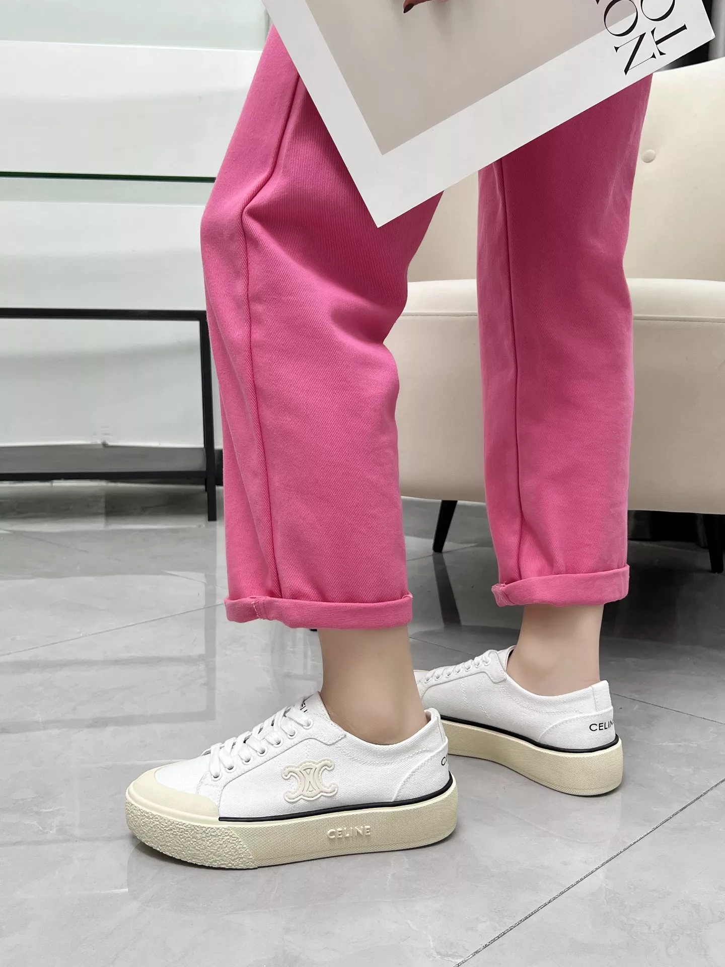 Celine Casual Shoes For Women Bright 8322