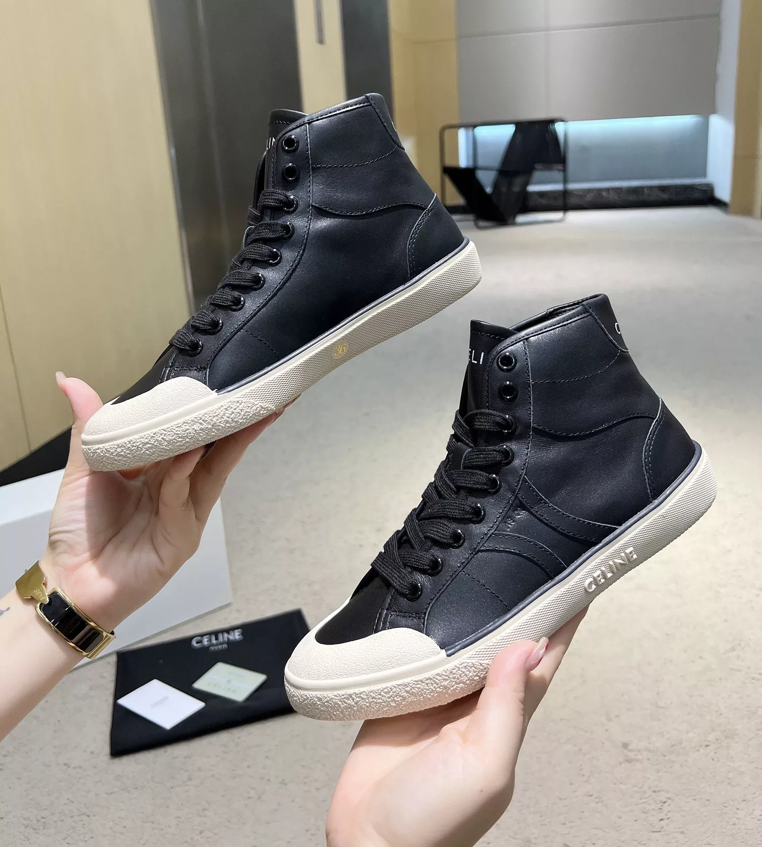Celine High Top Shoes For Men EyeCatching 2290