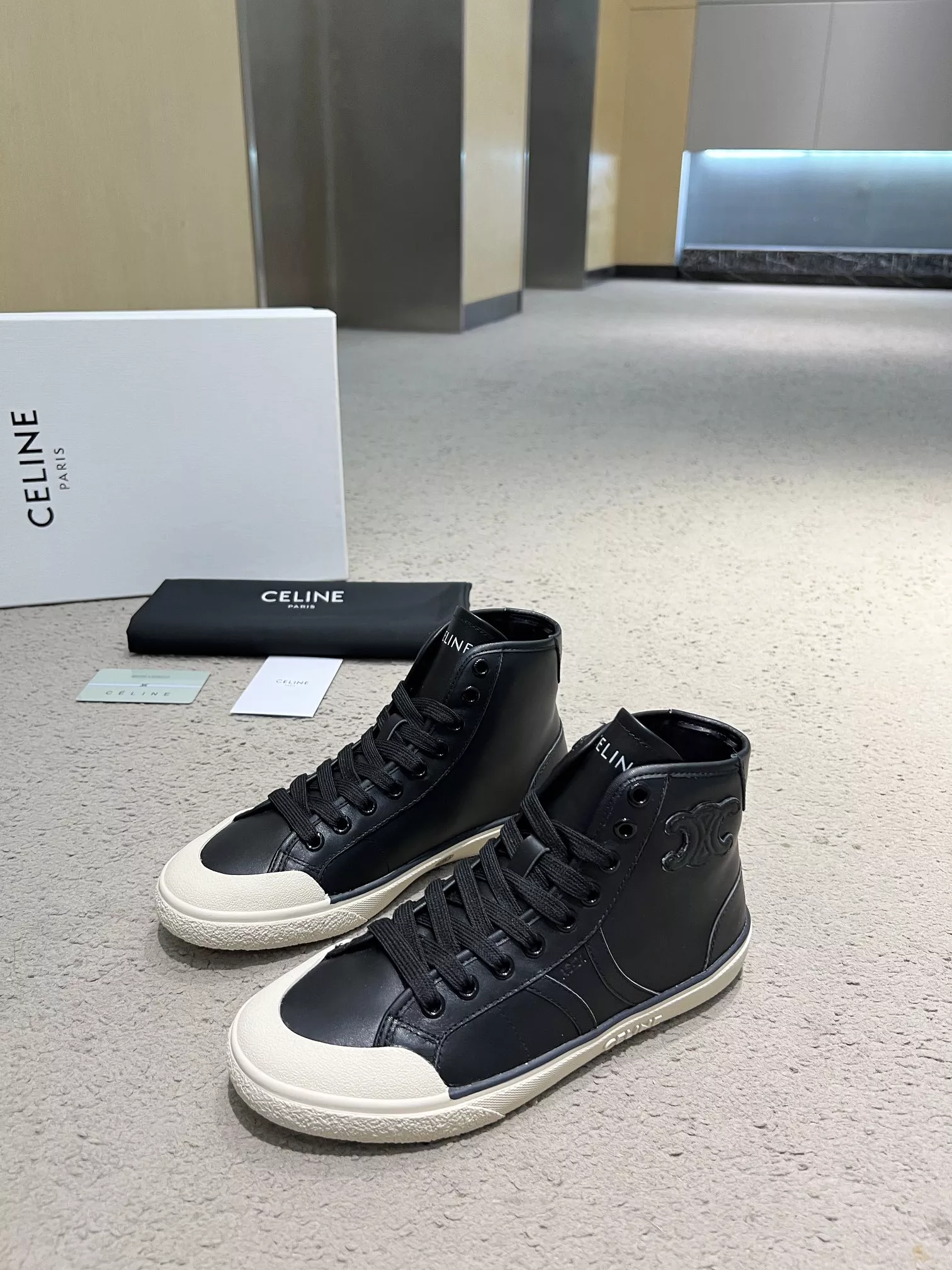 Celine High Top Shoes For Men Versatile 9828