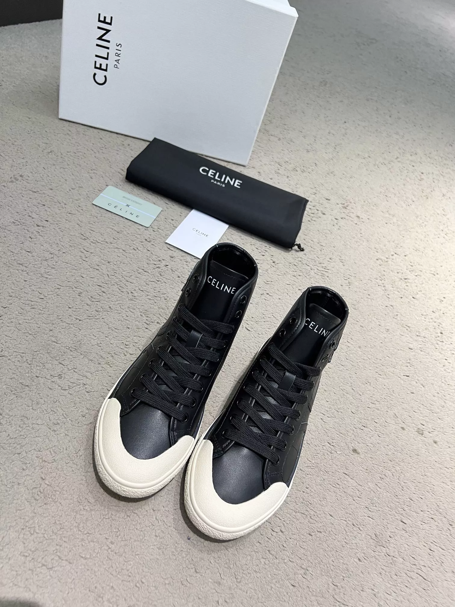 Celine High Top Shoes For Men Versatile 9828